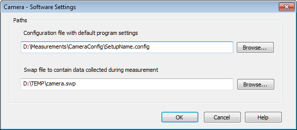 Camera Software Settings