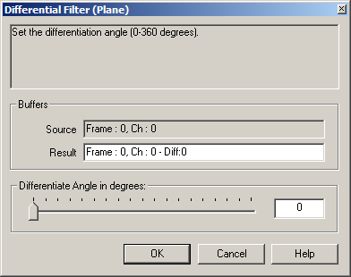 Analysis Mode, Filters: Derivative (Plane) Filter Dialog