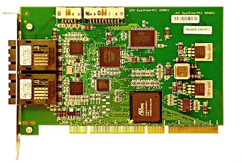 LPM Dual Fiber PCI Card Component Side